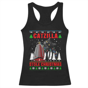 Nakatomi Plaza Christmas Racerback Tank Top Funny Catzilla Monster Xmas TS14 Black Print Your Wear
