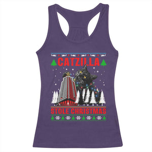 Nakatomi Plaza Christmas Racerback Tank Top Funny Catzilla Monster Xmas TS14 Purple Print Your Wear