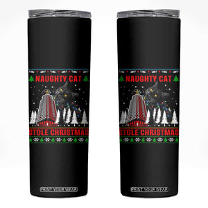 Nakatomi Plaza Christmas Skinny Tumbler Funny Naughty Santa Cat Humor TS14 Black Print Your Wear