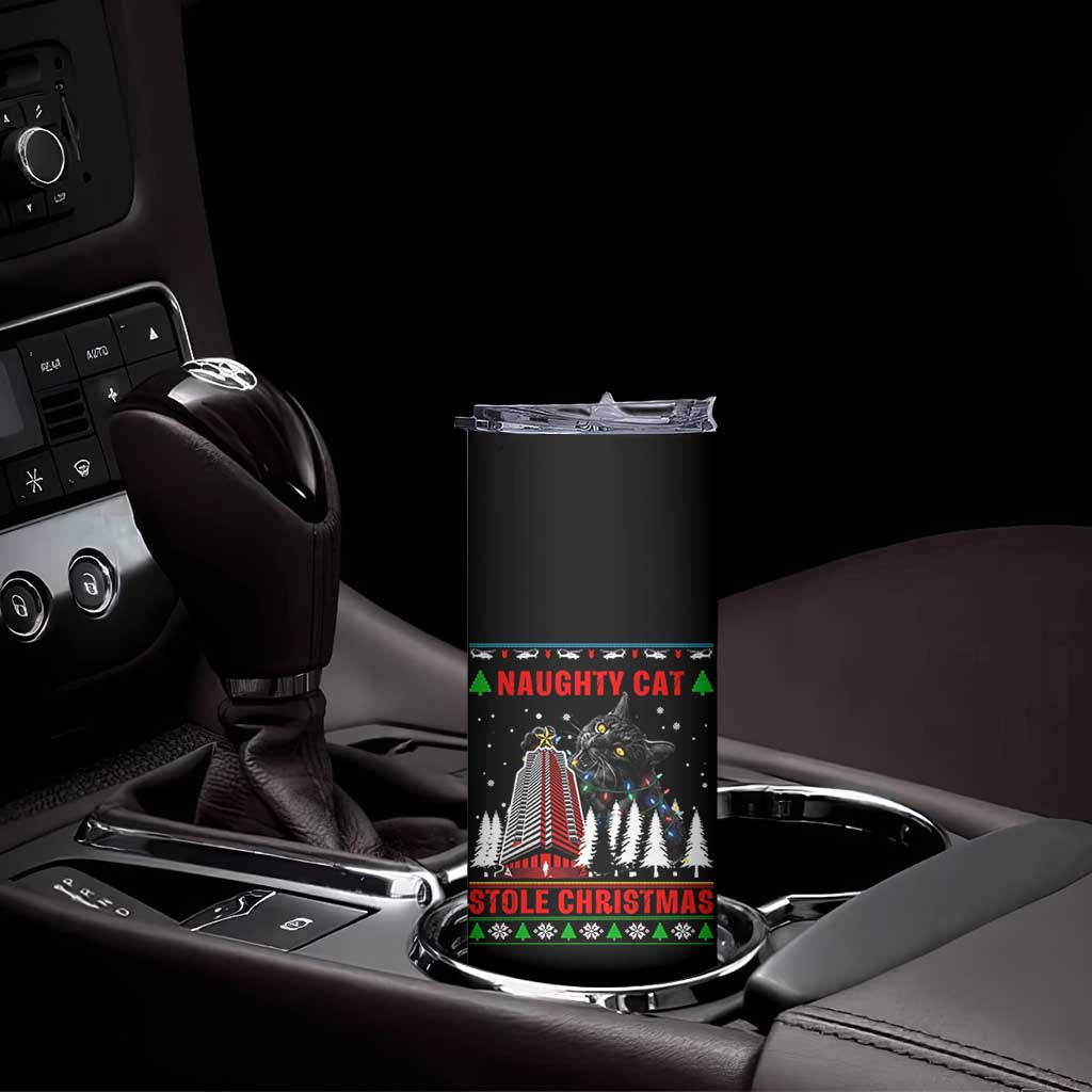 Nakatomi Plaza Christmas Skinny Tumbler Funny Naughty Santa Cat Humor TS14 Print Your Wear