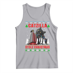 Nakatomi Plaza Christmas Tank Top Funny Catzilla Monster Xmas TS14 Athletic Heather Print Your Wear