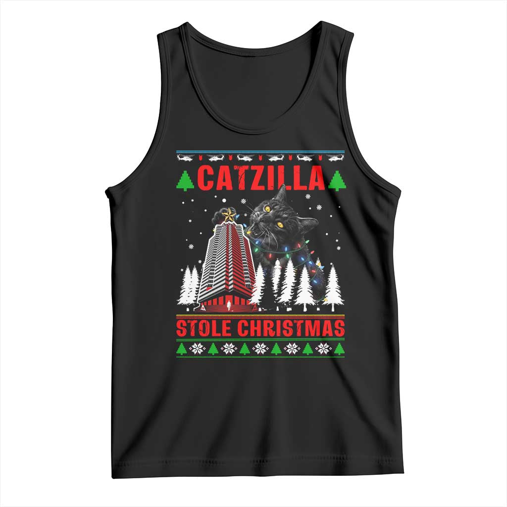 Nakatomi Plaza Christmas Tank Top Funny Catzilla Monster Xmas TS14 Black Print Your Wear