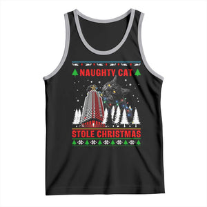 Nakatomi Plaza Christmas Tank Top Funny Naughty Santa Cat Humor TS14 Black Athletic Heather Print Your Wear