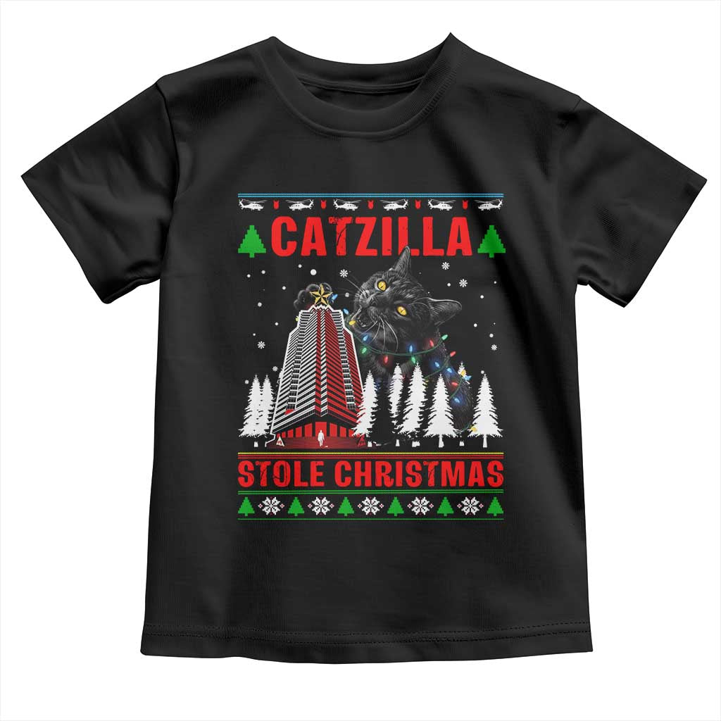 Nakatomi Plaza Christmas Toddler T Shirt Funny Catzilla Monster Xmas TS14 Black Print Your Wear