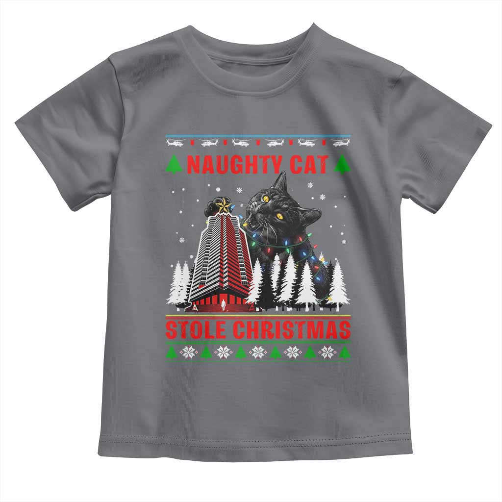 Nakatomi Plaza Christmas Toddler T Shirt Funny Naughty Santa Cat Humor TS14 Charcoal Print Your Wear