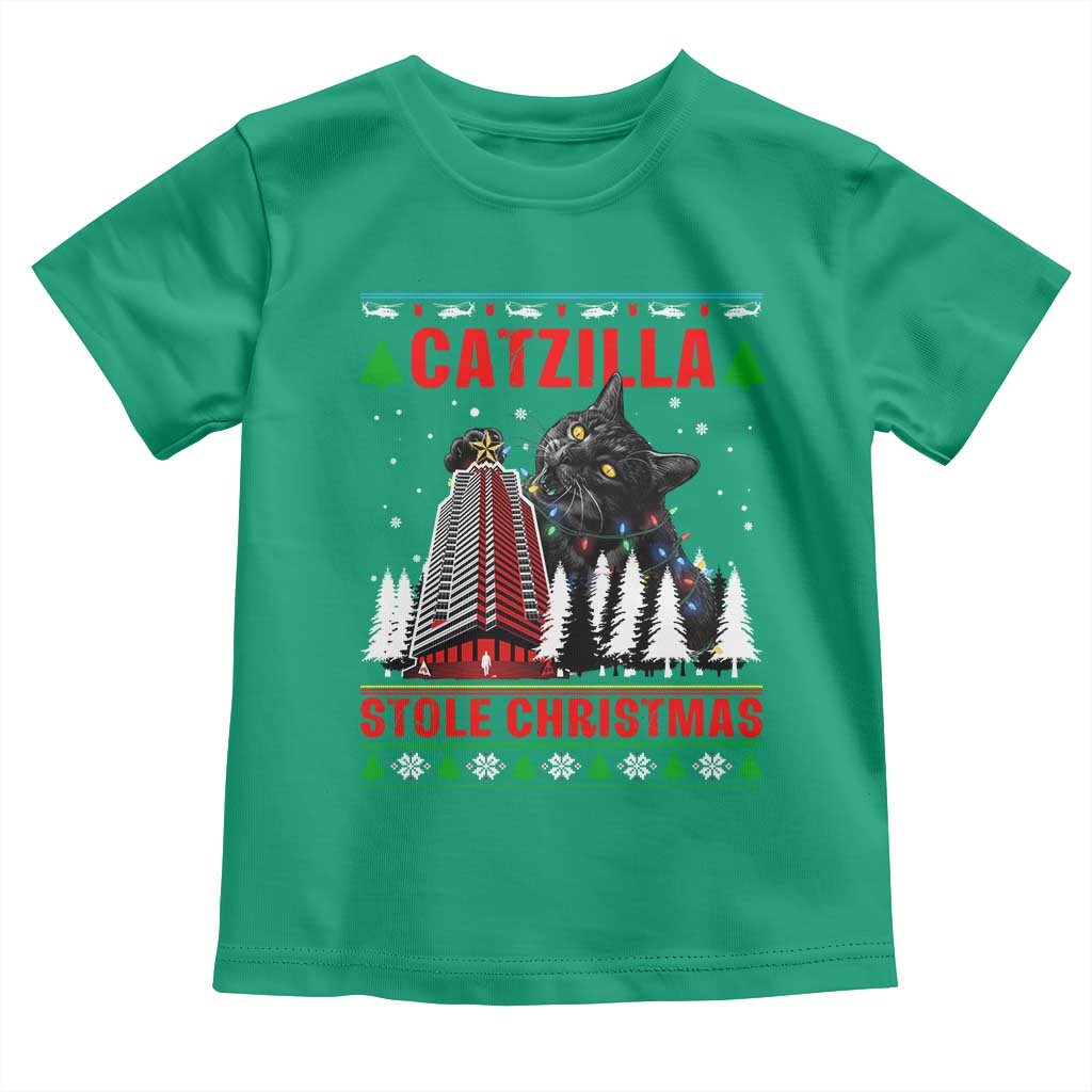 Nakatomi Plaza Christmas Toddler T Shirt Funny Catzilla Monster Xmas TS14 Irish Green Print Your Wear