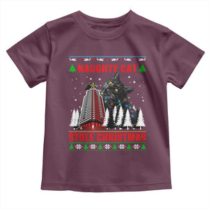 Nakatomi Plaza Christmas Toddler T Shirt Funny Naughty Santa Cat Humor TS14 Maroon Print Your Wear
