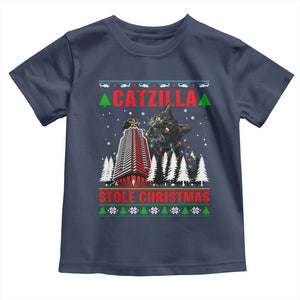 Nakatomi Plaza Christmas Toddler T Shirt Funny Catzilla Monster Xmas TS14 Navy Print Your Wear