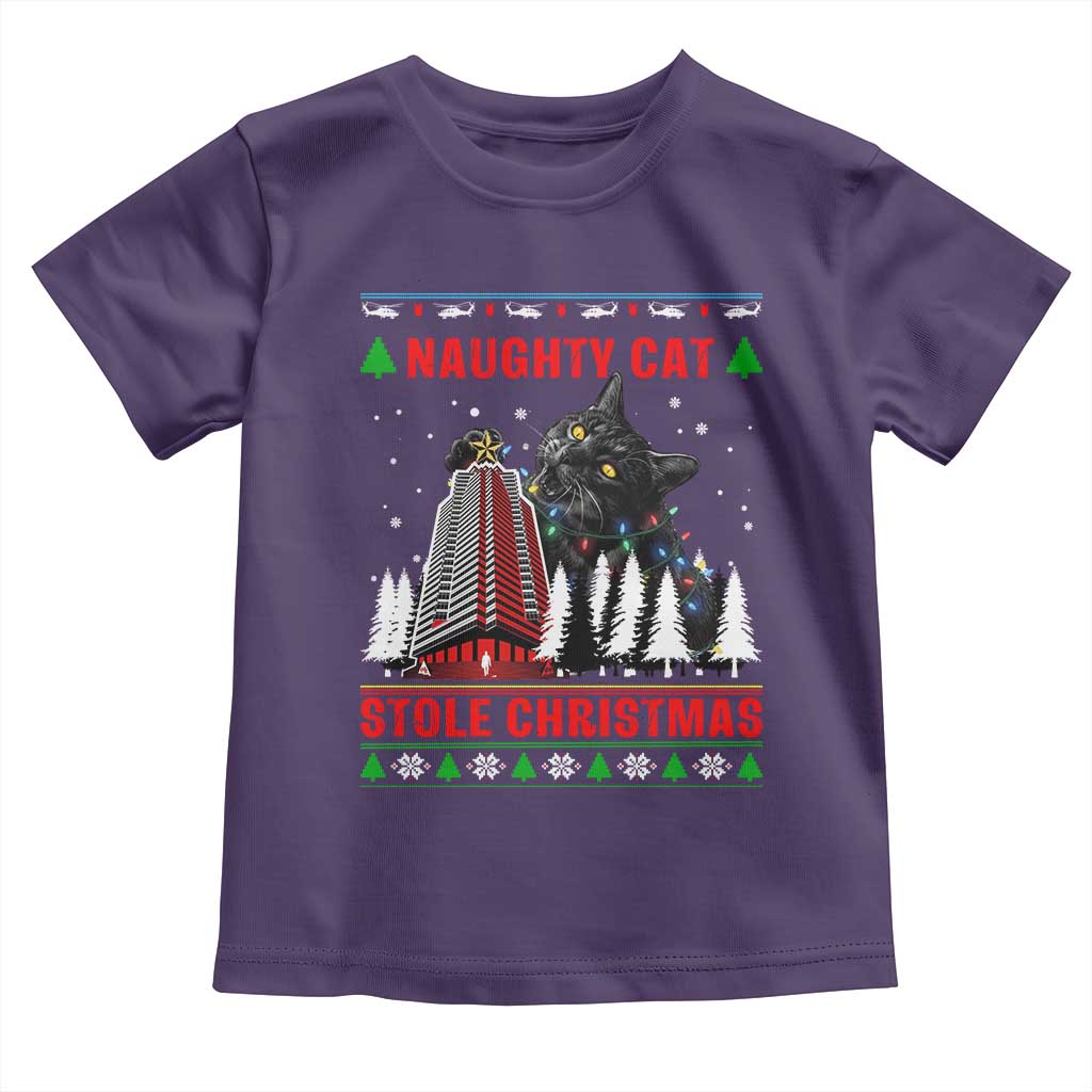 Nakatomi Plaza Christmas Toddler T Shirt Funny Naughty Santa Cat Humor TS14 Purple Print Your Wear