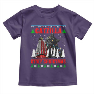 Nakatomi Plaza Christmas Toddler T Shirt Funny Catzilla Monster Xmas TS14 Purple Print Your Wear