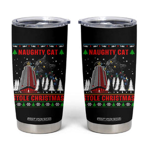 Nakatomi Plaza Christmas Tumbler Cup Funny Naughty Santa Cat Humor TS14 Black Print Your Wear