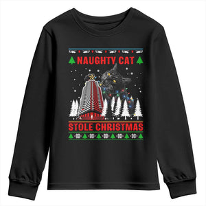 Nakatomi Plaza Christmas Youth Sweatshirt Funny Naughty Santa Cat Humor TS14 Black Print Your Wear