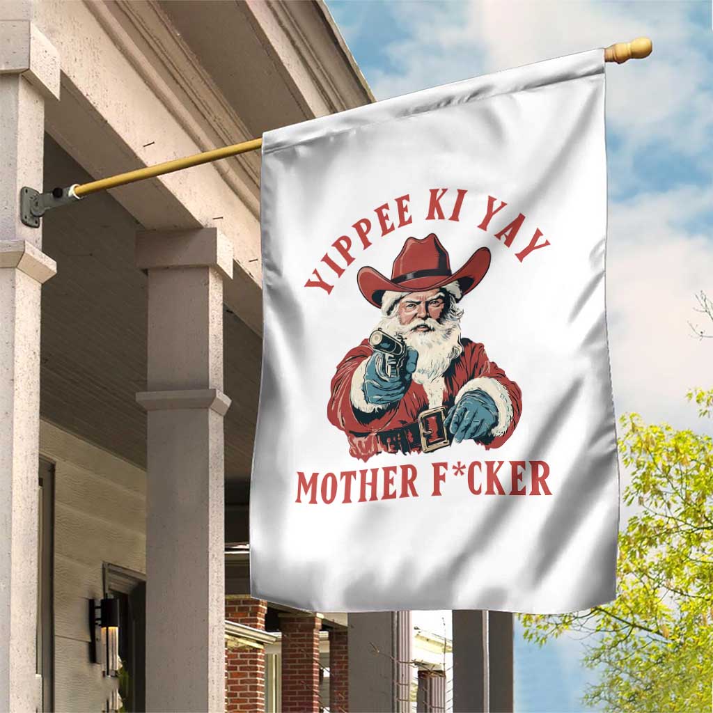 Yippee Ki Yay Mother Fcker Garden Flag Funny Santa Gun Christmas TS14 Print Your Wear