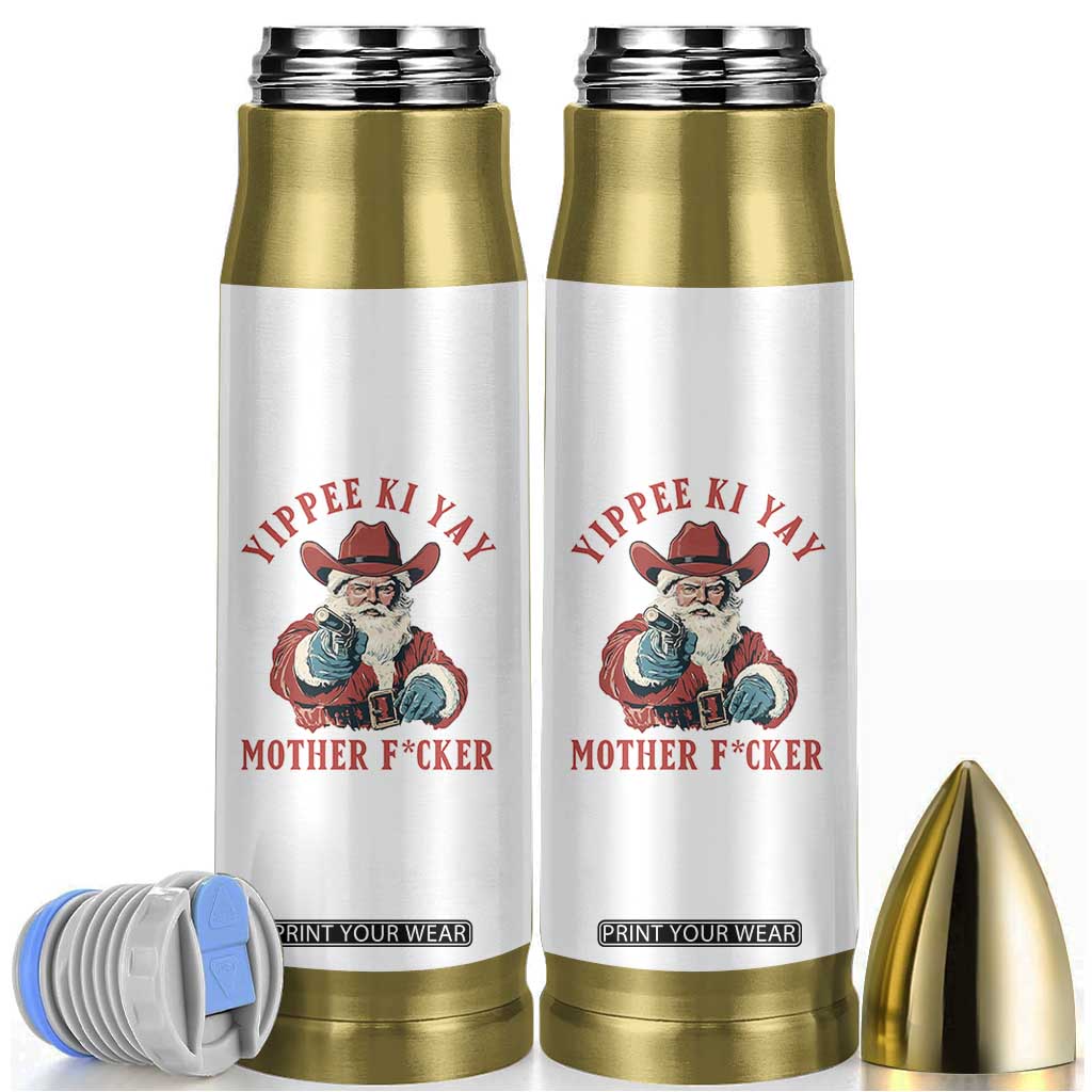 Yippee Ki Yay Mother Fcker Bullet Tumbler Funny Santa Gun Christmas TS14 White Print Your Wear