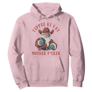 Yippee Ki Yay Mother Fcker Hoodie Funny Santa Gun Christmas TS14 Light Pink Print Your Wear