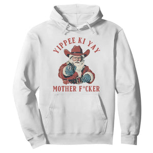 Yippee Ki Yay Mother Fcker Hoodie Funny Santa Gun Christmas TS14 White Print Your Wear