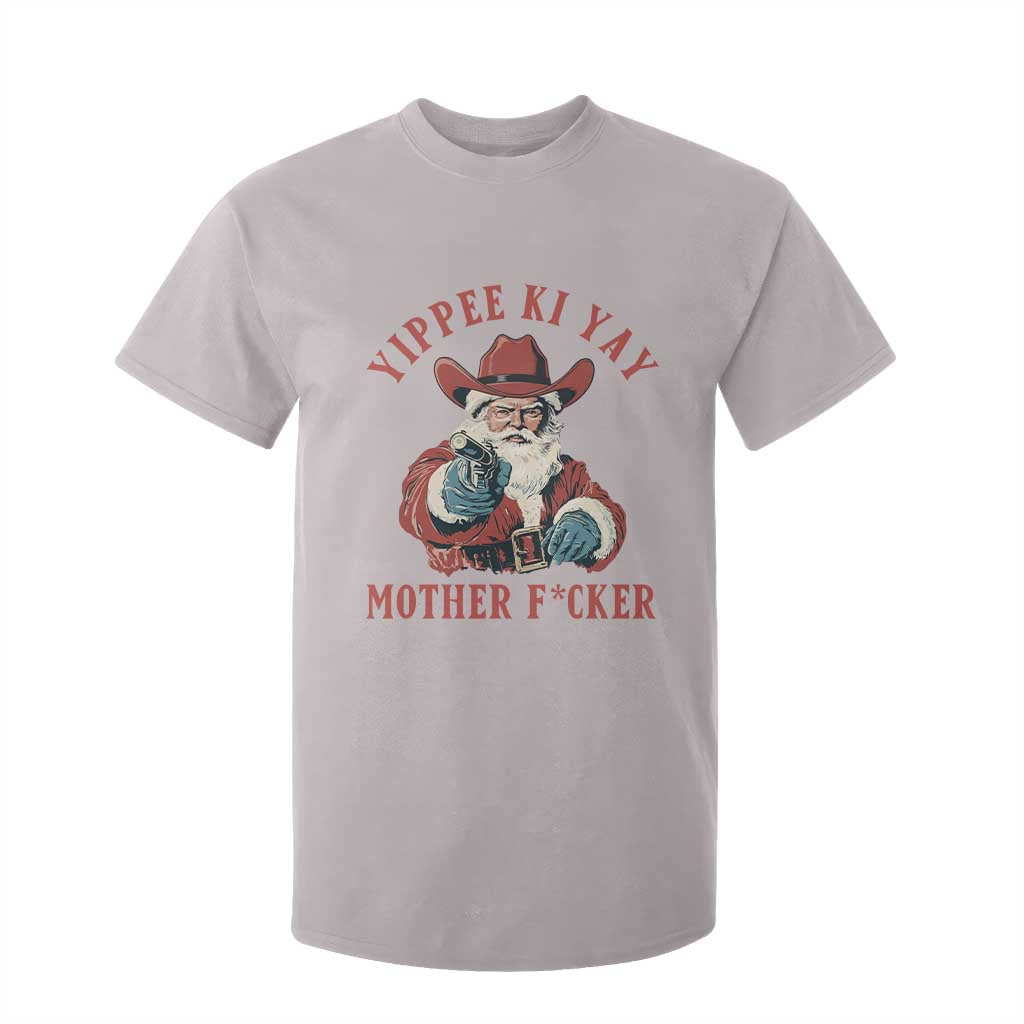 Yippee Ki Yay Mother Fcker T Shirt For Kid Funny Santa Gun Christmas TS14 Ice Gray Print Your Wear