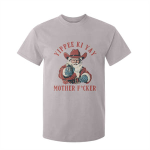 Yippee Ki Yay Mother Fcker T Shirt For Kid Funny Santa Gun Christmas TS14 Ice Gray Print Your Wear