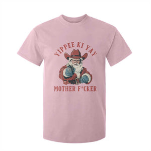 Yippee Ki Yay Mother Fcker T Shirt For Kid Funny Santa Gun Christmas TS14 Light Pink Print Your Wear