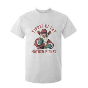 Yippee Ki Yay Mother Fcker T Shirt For Kid Funny Santa Gun Christmas TS14 White Print Your Wear