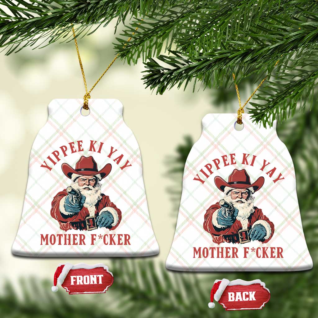 Yippee Ki Yay Mother Fcker Ceramic Ornament Funny Santa Gun Christmas TS14 Print Your Wear