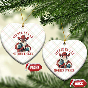 Yippee Ki Yay Mother Fcker Ceramic Ornament Funny Santa Gun Christmas TS14 Print Your Wear