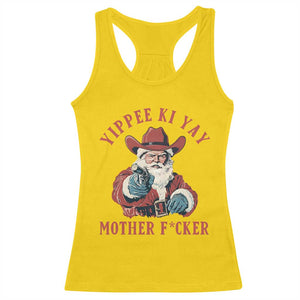 Yippee Ki Yay Mother Fcker Racerback Tank Top Funny Santa Gun Christmas TS14 Daisy Print Your Wear