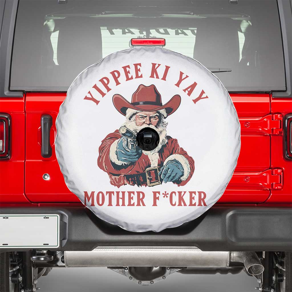 Yippee Ki Yay Mother Fcker Spare Tire Cover Funny Santa Gun Christmas TS14 White Print Your Wear