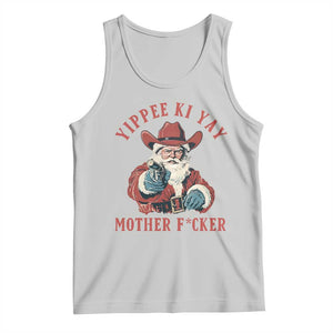 Yippee Ki Yay Mother Fcker Tank Top Funny Santa Gun Christmas TS14 Ash Print Your Wear