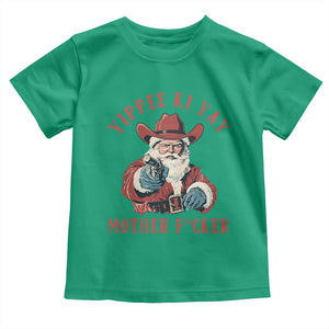 Yippee Ki Yay Mother Fcker Toddler T Shirt Funny Santa Gun Christmas TS14 Irish Green Print Your Wear
