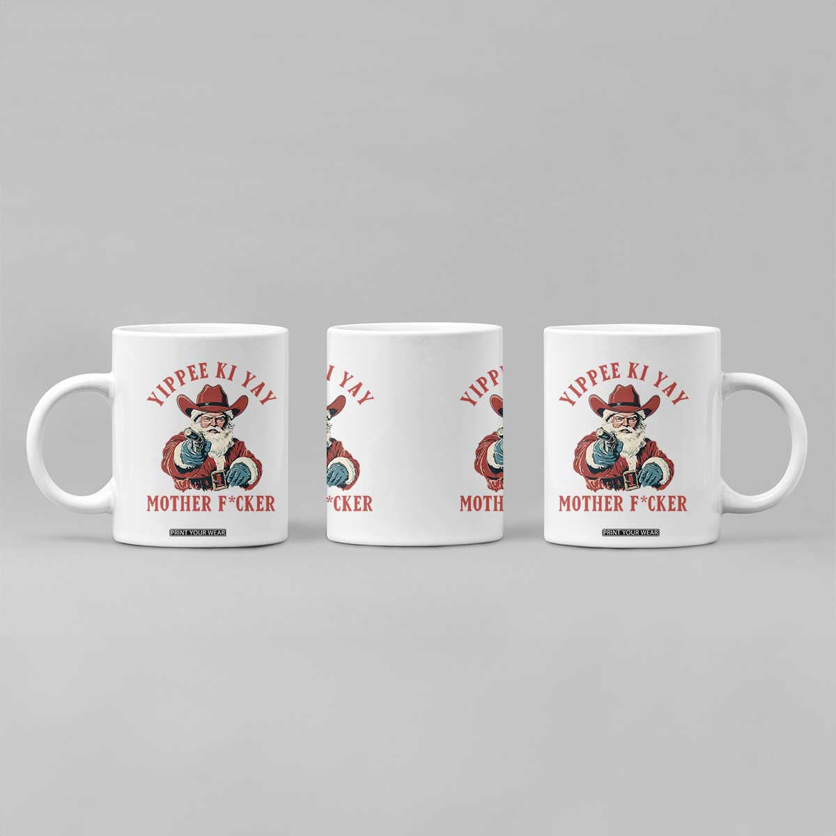 Yippee Ki Yay Mother Fcker Coffee Mug Funny Santa Gun Christmas TS14 Print Your Wear