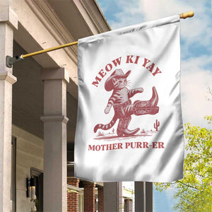Funny Cowboy Cat Garden Flag Western Rodeo Meow Ki Yay Mother Purrer TS14 Print Your Wear