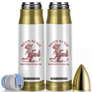 Funny Cowboy Cat Bullet Tumbler Western Rodeo Meow Ki Yay Mother Purrer TS14 White Print Your Wear