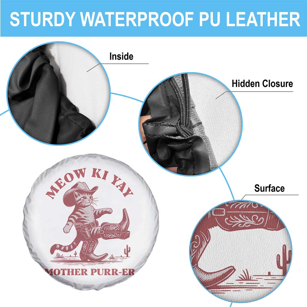 Funny Cowboy Cat Spare Tire Cover Western Rodeo Meow Ki Yay Mother Purrer TS14 Print Your Wear