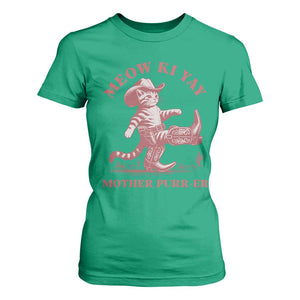 Funny Cowboy Cat T Shirt For Women Western Rodeo Meow Ki Yay Mother Purrer TS14 Irish Green Print Your Wear