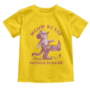 Funny Cowboy Cat Toddler T Shirt Western Rodeo Meow Ki Yay Mother Purrer TS14 Daisy Print Your Wear