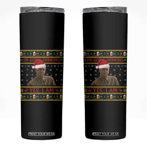 Ed Gein Christmas Skinny Tumbler I Am Going Drinking Yes I Am Christmas TS14 Black Print Your Wear