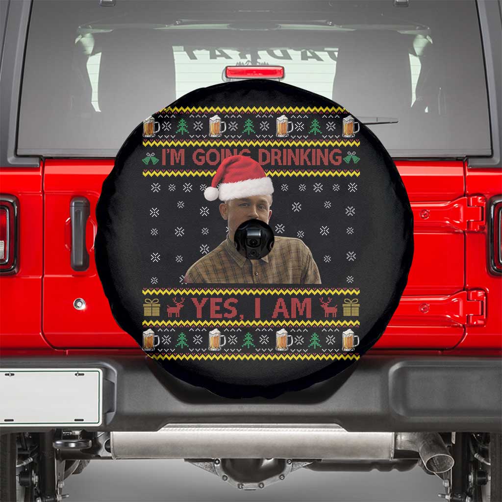 Ed Gein Christmas Spare Tire Cover I Am Going Drinking Yes I Am Christmas TS14 Black Print Your Wear