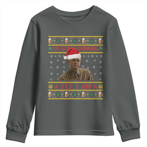 Ed Gein Christmas Youth Sweatshirt I Am Going Drinking Yes I Am Christmas TS14 Dark Heather Print Your Wear