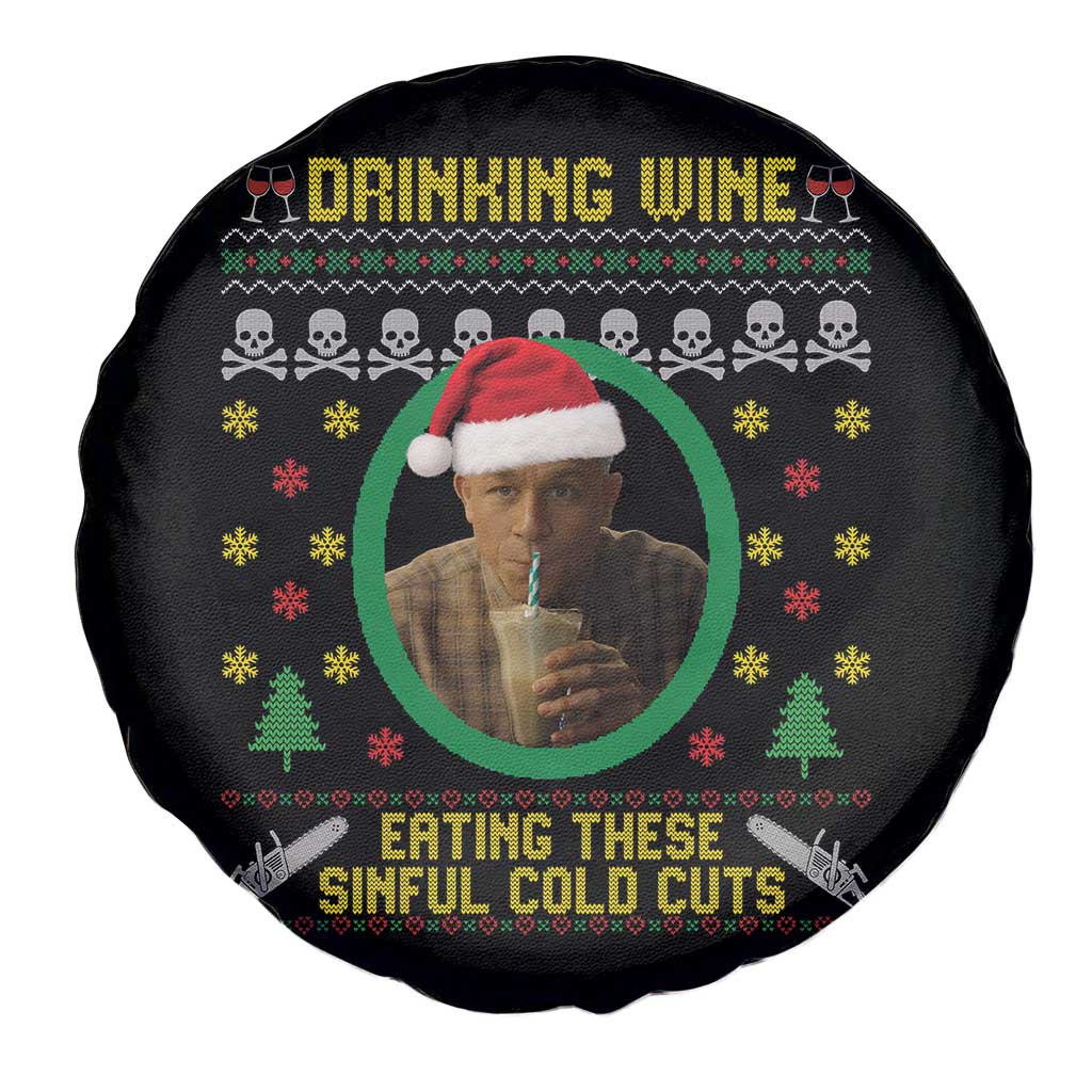Ed Gein Christmas Spare Tire Cover Drinking Wine Eating These Sinful Cold Cuts TS14 Print Your Wear