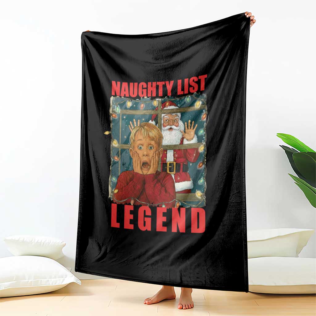 Santa Christmas Movie Funny Throw Blanket Naughty List Legend TS14 Print Your Wear