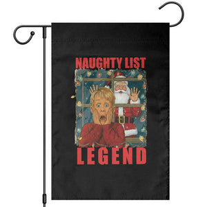 Santa Christmas Movie Funny Garden Flag Naughty List Legend TS14 Black Print Your Wear