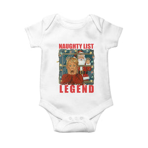 Santa Christmas Movie Funny Baby Onesie Naughty List Legend TS14 White Print Your Wear