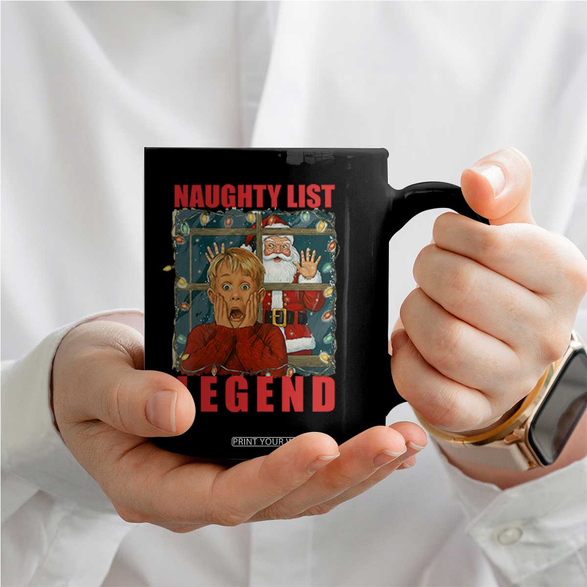 Santa Christmas Movie Funny Coffee Mug Naughty List Legend TS14 Print Your Wear