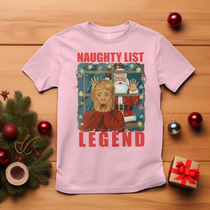 Santa Christmas Movie Funny T Shirt Naughty List Legend TS14 Light Pink Print Your Wear