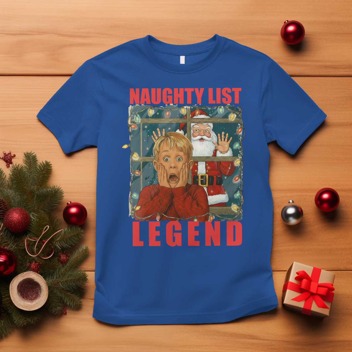 Santa Christmas Movie Funny T Shirt Naughty List Legend TS14 Royal Blue Print Your Wear