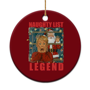 Santa Christmas Movie Funny Ceramic Ornament Naughty List Legend TS14 1pc Red Print Your Wear