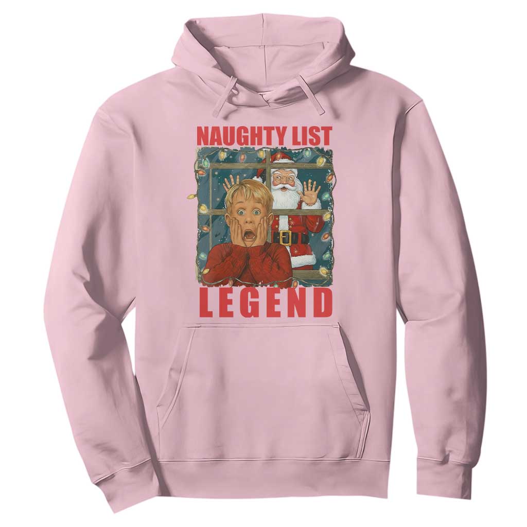 Santa Christmas Movie Funny Hoodie Naughty List Legend TS14 Light Pink Print Your Wear