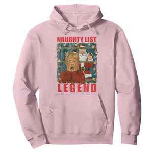 Santa Christmas Movie Funny Hoodie Naughty List Legend TS14 Light Pink Print Your Wear