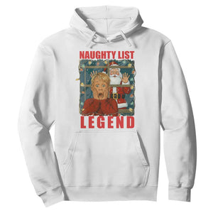 Santa Christmas Movie Funny Hoodie Naughty List Legend TS14 White Print Your Wear